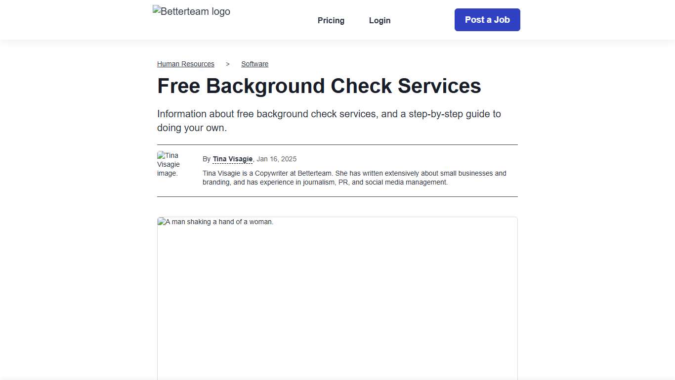 Free Background Check Services